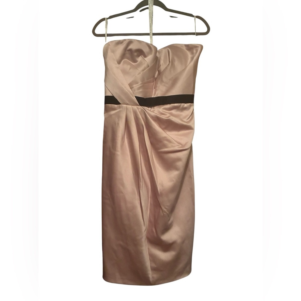 NWT VINTAGE Y2K BADGLEY MISCHKA STRAPLESS BLUSH/PINK COCKTAIL DRESS SIZE 10